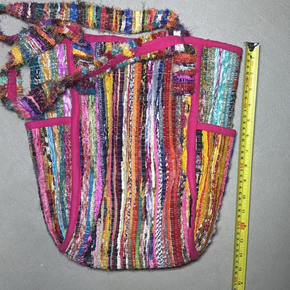 Multicolor Woven Tote Bag - Picture 6 of 7